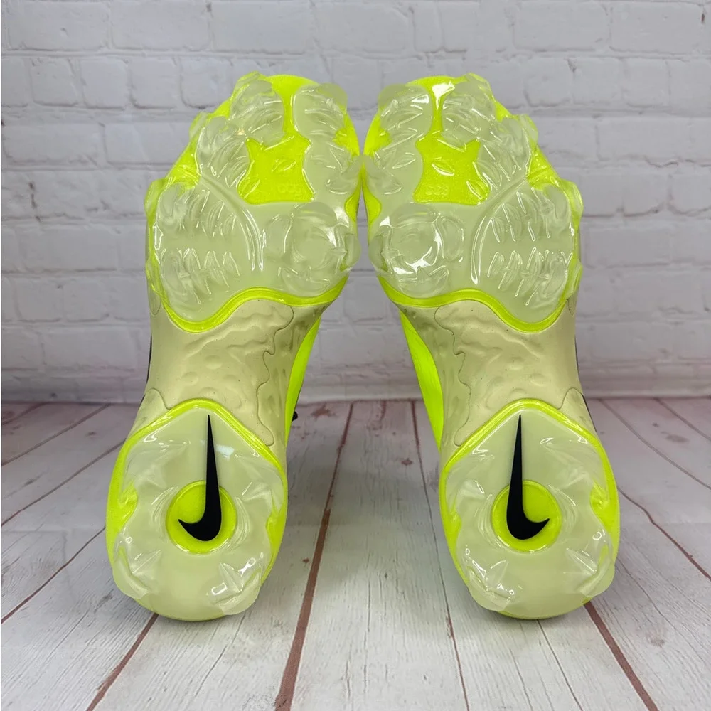 Nike Alpha Huarache Elite 4 Low MCS Black Lime Baseball Cleats Sz 10 FV6096-001